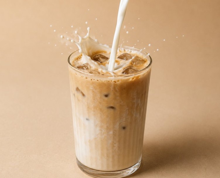 Kaffe med flot latte art