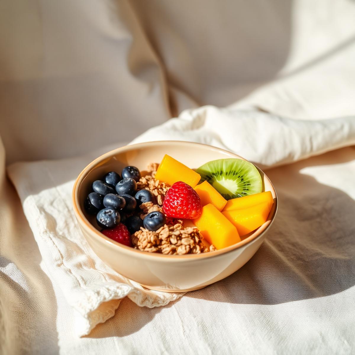 Frugtskål med granola